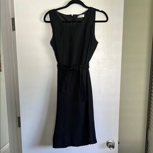 Linen mini black dress Calvin Klein